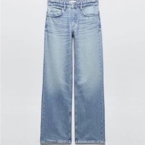 High Waisted Flared Light Wash Jeans